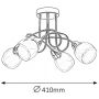 Lampa podsufitowa 4x40 W biała-chrom 6083 Rabalux Dave zdj.2