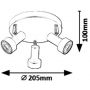 Lampa podsufitowa 3x50 W czarna 5324 Rabalux Konrad zdj.2