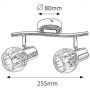 Lampa podsufitowa 2x40 W chrom-przezroczysta 6092 Rabalux Lauren zdj.2