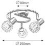 Lampa podsufitowa 3x40 W chrom-przezroczysta 6093 Rabalux Lauren zdj.2