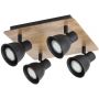 Lampa podsufitowa 4x35 W czarna-drewno 5905 Rabalux Mac zdj.1