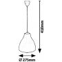 Lampa wisząca 1x40 W szary/popielaty 5060 Rabalux Morris zdj.2