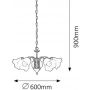 Lampa wisząca 5x40 W złota 7235 Rabalux Rafaella zdj.2