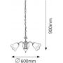 Lampa wisząca 3x40 W chrom 7243 Rabalux Rafaella zdj.2