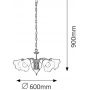 Lampa wisząca 5x40 W chrom 7245 Rabalux Rafaella zdj.2