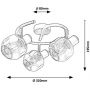 Lampa podsufitowa 3x40 W przydymiona 5399 Rabalux Salazar zdj.2