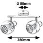 Lampa podsufitowa 2x40 W przydymiona 5398 Rabalux Salazar zdj.2