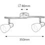 Lampa podsufitowa 2x40 W brązowa-kremowa 6592 Rabalux Soma zdj.2