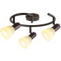 Lampa podsufitowa 3x40 W brązowa-kremowa 6593 Rabalux Soma zdj.3