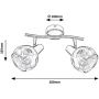 Lampa podsufitowa 2x40 W chrom-przydymiona 5347 Rabalux Tamara zdj.2