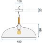 Lampa wisząca 1x60 W biała OSW00185 TooLight Anzo zdj.2