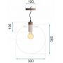 Lampa wisząca 1x60 W czarna OSW00340 TooLight Lassi zdj.2