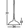 Lampa wisząca 1x60 W mosiądz 1591AB Searchlight Bistro zdj.2