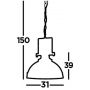 Lampa wisząca 1x60 W chrom 2297CC Searchlight Industrial zdj.2