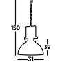 Lampa wisząca 1x60 W miedź 2297CU Searchlight Industrial zdj.2