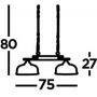 Lampa wisząca 2x60 W mosiądz 35922AB Searchlight Bistro II zdj.2