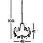 Lampa wisząca 5x60 W chrom 3995 Searchlight Marietherese zdj.2