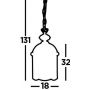 Lampa wisząca 1x60 W chrom 5131CC Searchlight Lanterns zdj.2