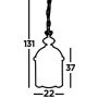 Lampa wisząca 3x60 W chrom 5133CC Searchlight Lanterns zdj.3