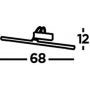 Lampa ścienna 1x13 W srebrny 8343SS Searchlight Picture lights zdj.3