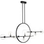 Lampa wisząca x5 W czarna-przezroczysta MP0083L145 Step Into Design Orion zdj.2