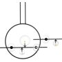 Lampa wisząca x5 W czarna-przezroczysta MP0083L145 Step Into Design Orion zdj.4