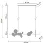 Lampa wisząca x5 W czarna-przezroczysta MP0084L120 Step Into Design Orion zdj.2