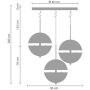 Lampa wisząca 3x12 W biała-złota MP00943 Step Into Design Sfera zdj.2