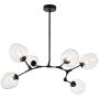 Lampa wisząca 6x60 W czarna-bursztynowa ST12326blackamber Step Into Design Modern Orchid zdj.3