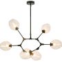 Lampa wisząca 6x60 W czarna-bursztynowa ST12326blackamber Step Into Design Modern Orchid zdj.4