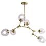 Lampa wisząca 6x60 W przezroczysta-złota ST12326goldtransparent Step Into Design Modern Orchid zdj.1