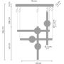 Lampa wisząca 4x5 W mosiądz ST1691S4 Step Into Design O-Line zdj.2