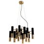 Lampa wisząca x20 W czarna-złota ST571913 Step Into Design Golden Pipe zdj.1