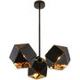 Lampa wisząca 3x40 W czarna-złota ST88613 Step Into Design New Geometry zdj.1