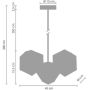 Lampa wisząca 3x40 W czarna-złota ST88613 Step Into Design New Geometry zdj.2