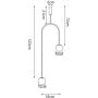 Lampa wisząca 2x20 W czarna ST8928Sblack Step Into Design Loop zdj.2