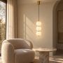 Lampa wisząca 1x12 W biała-złota STCP2312223L Step Into Design Perla zdj.5
