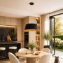 Lampa wisząca 1x21 W czarna-drewno STDL6487BK Step Into Design Frill zdj.10