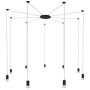 Lampa wisząca x10 W czarna XT0059P Step Into Design Linea zdj.1