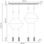 Lampa wisząca 4x10 W czarna XT0684P Step Into Design Linea zdj.2
