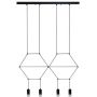 Lampa wisząca 4x10 W czarna XT0684P Step Into Design Linea zdj.3
