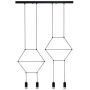Lampa wisząca 4x10 W czarna XT0684P Step Into Design Linea zdj.4