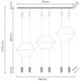 Lampa wisząca 6x10 W czarna XT1006P Step Into Design Linea zdj.2