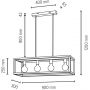 Lampa wisząca 4x60 W czarna 61590474 Spot-Light Kago zdj.2