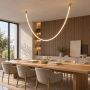 Lampa wisząca 1x45 W złota MD10213GOLD Step Into Design Snake zdj.5