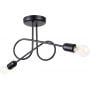 Lampa podsufitowa 2x15 W czarna SL1472 Sollux Lighting Loop zdj.1