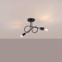 Lampa podsufitowa 2x15 W czarna SL1472 Sollux Lighting Loop zdj.5