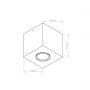 Lampa podsufitowa 1x10 W beżowa SL1846 Sollux Lighting Quad zdj.2