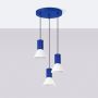 Lampa wisząca 3x10 W biała-niebieska SL1875 Sollux Lighting Estria zdj.3