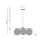 Lampa podsufitowa 3x60 W złota ST50263BRASS Step Into Design Venus zdj.2